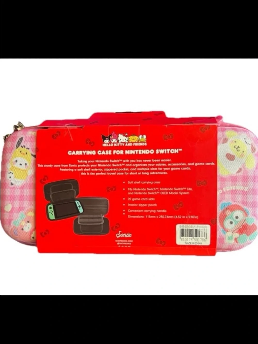 Sanrio Pink Hello Kitty & Friends Nintendo Switch Carrying Case